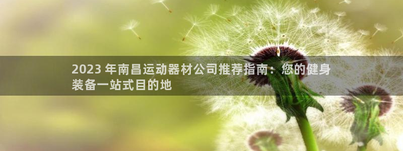 意昂平台体育:2023 年南昌运动器材公司推荐指南:您的健身